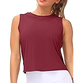 THE GYM PEOPLE Women's Workout Tops in Ice Silk Quick Dry Sleeveless