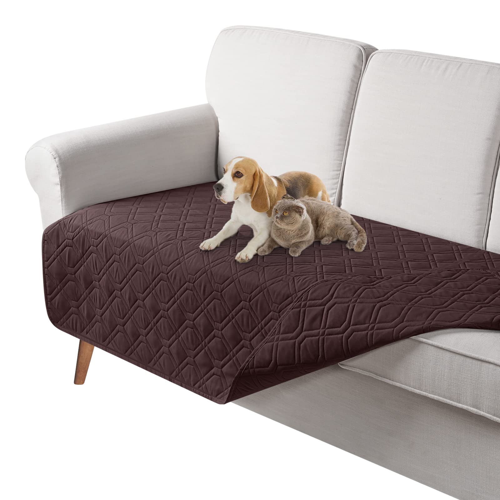 TAOCOCO Reversible Waterproof Sofa Cover: Sofa Bed Cover, Waterproof Furniture Protector Couch Cover, Sofa Slipcovers, Dog Sofa Bed(Coffee/Chocolate, 107 * 132CM) — image 1
