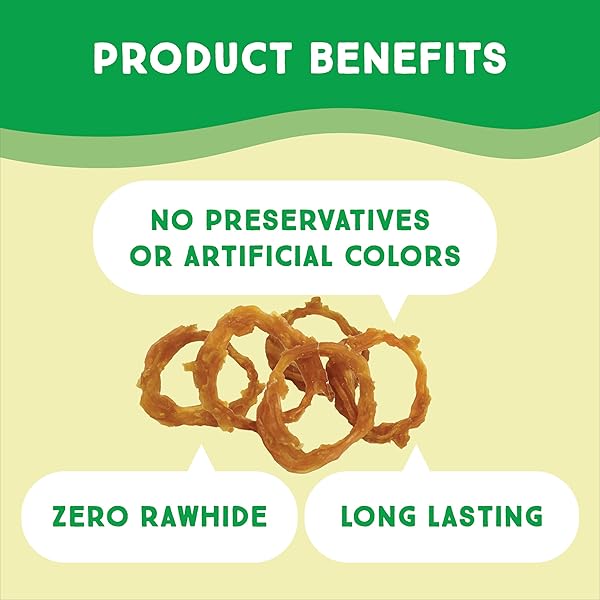 ULTRA CHEWY TURKEY TENDON RINGS FOR DOGS – PREMIUM ALL-NATURAL TENDONS, HYPOALLERGENIC TREATS, EASY TO DIGEST, ALTERNATIVE TO RAWHIDE (6 PACK)