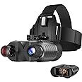 ArzzuNiu Head-Mounted Night Vision Goggles - Rechargeable Hands Free Night Vision Binoculars Goggles,1312FT Digital Infrared Viewing for Adults,Include 32GB SD Card,8X Digital Zoom