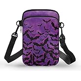 Jolamirel Gothic Small Crossbody Bag for Women Lightweight Cell Phone Purse, Bloody Rose Shoulder Wallet with Zipper Pocket