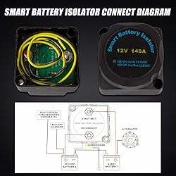 RANSOTO Dual Battery Isolator Kit 12 Volt 140 Amp