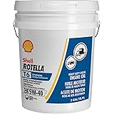 Shell Rotella T6 Full Synthetic 5W-40 Diesel Engine Oil (5-Gallon Pail)