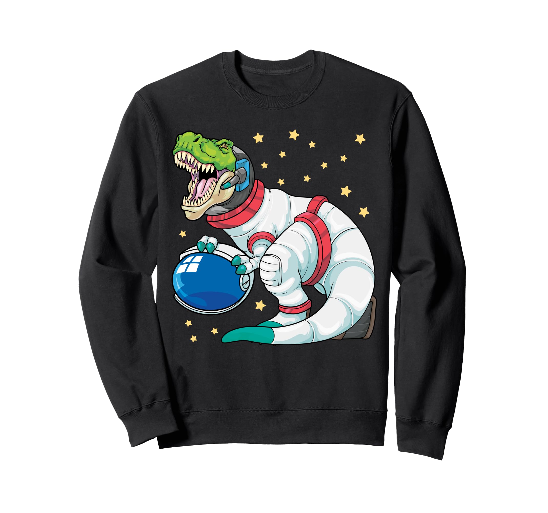 Astronaut Dinosaur T Rex Astro Space Stars Funny Kids Sweatshirt