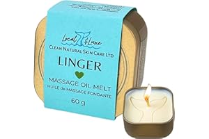 Linger Massage Oil Melt | All-Natural Soy Massage Candle with Shea & Mango Butters, Avocado & Hazelnut Oils | Non-Toxic Hemp 