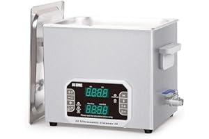 DK SONIC Touch Ultrasonic Cleaner with Heater,Digital Timer and Basket Multiple Cleaning Mode for Lab Tools, Metal Parts, Carburetor, Fuel Injector, Brass, Auto Parts, Engine Parts, etc (10L, 110V)