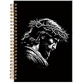 WUCHJ Crown of Thorns Jesus Christian Notebook, Jesus Journal, Religious Prayer Spiral Notebook Journal for Note Taking, Christian Faith Based Gifts for Women Men, 5.5x8.3 Inch