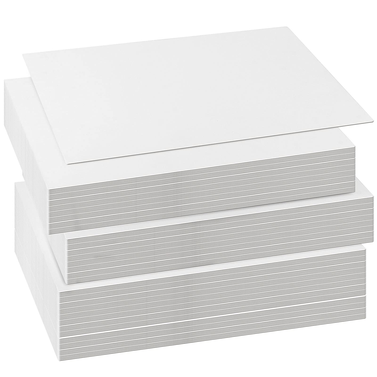 SHEUTSAN 50 Sheets 11.6 x 15.5 Inches 30 pt White Chipboard, Large White Chipboard Sheets, Medium Weight Chipboard for Crafts, Arts Projects, Backing Boards, Frames