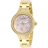 Invicta Women's Wildflower Quartz Gold Watch with Pink Dial (Model 28822)