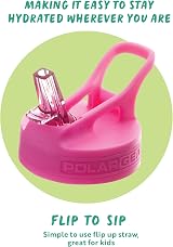 Polar Gear Kids Water Bottle 400ml Unicorn BPA Free Leakproof with Straw view 5