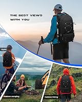 Besttravel 45L Travel Backpack Waterproof Laptop 17.3 Inch Rucksack Black view 6
