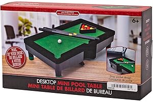 Let's Party Mini Pool Table,Drop Porcket Design, Desktop Mini Pool Tabel, Felt Surface and Bumpers, Perfect for Home, Office 