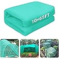 10 x 65FT Garden Mesh Netting, Ultra Fine Mesh Protection Netting Plant Covers Greenhouse Row Cover Raised Bed Screen Barrier Net for Vegetable Fruits Flowers Trees Crops, Green