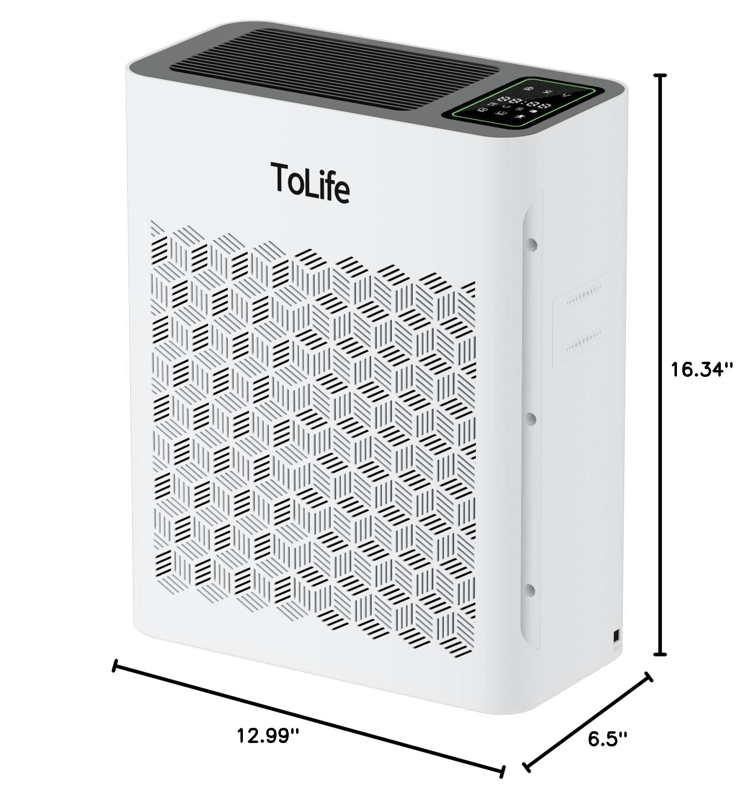 Tolife Powerful Air Purifiers for Home Large Room Up to 2000 Ft²Pets with Washable Filter, Sleep Mode, Timer, HEPA Filter Pet Air Purifier for Bedroom,White