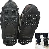 Ice Cleats Snow Traction Cleats Crampon for Walking on Snow and Ice Non-Slip Overshoe Rubber Anti Slip Crampons Slip-on Stret
