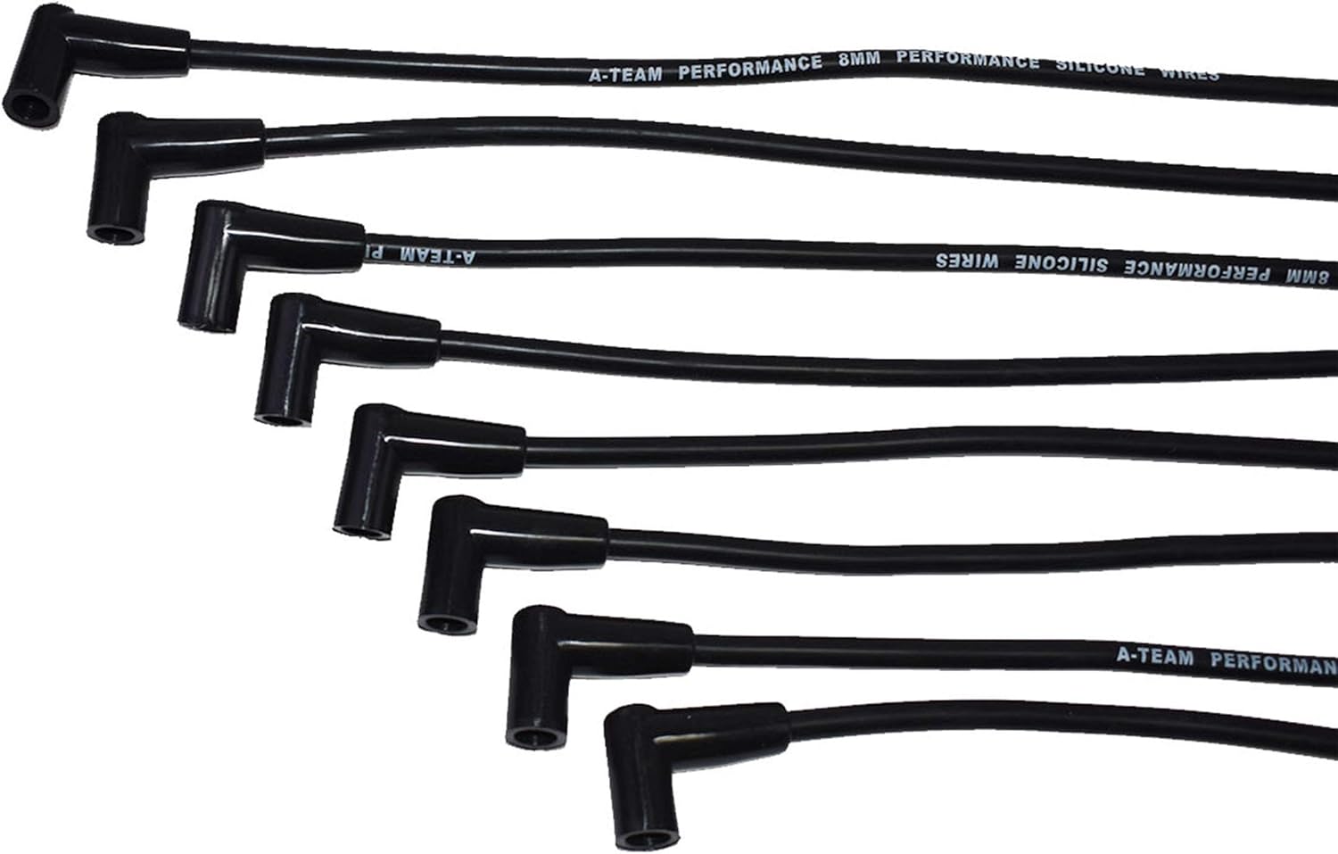 A-Team Performance Silicone Spark Plug Wires Set High Performance Compatible with SBC Small Block Chevy Chevrolet GMC Under The Exhaust Wires HEI 283 305 307 327 350 400 Black 8.0mm: Industrial & Scientific