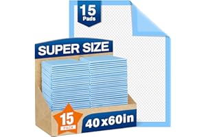 MILDPLUS Bed Pads Disposable 40"X60" Super Absorbent Pee Pads, Oversized Underpads for Adults, Elderly, Pets [150x200CM, 15pcs]