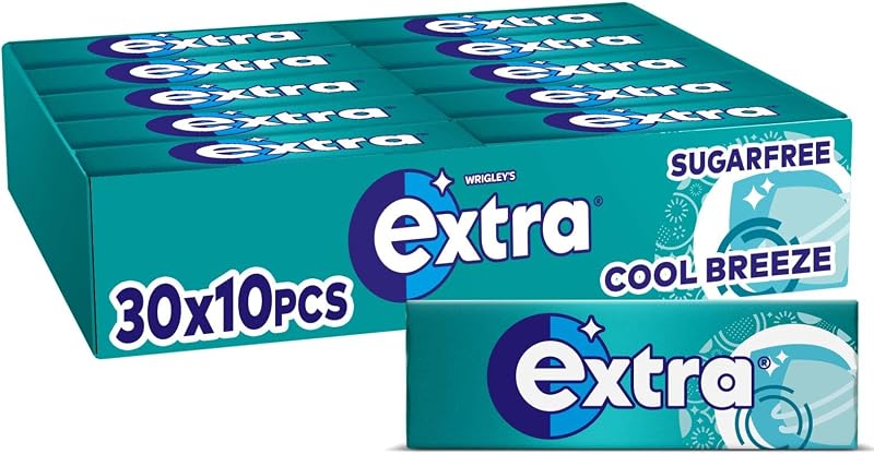 Wrigley's Extra Cool Breeze Sugar Free Gum 10 Pieces 1 Pack Mars