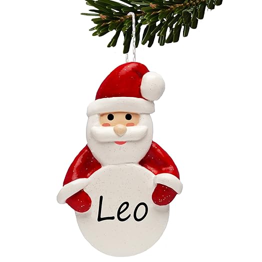 Personalised CHRISTMAS Decorations, Father Xmas Tree Ornament, Santa