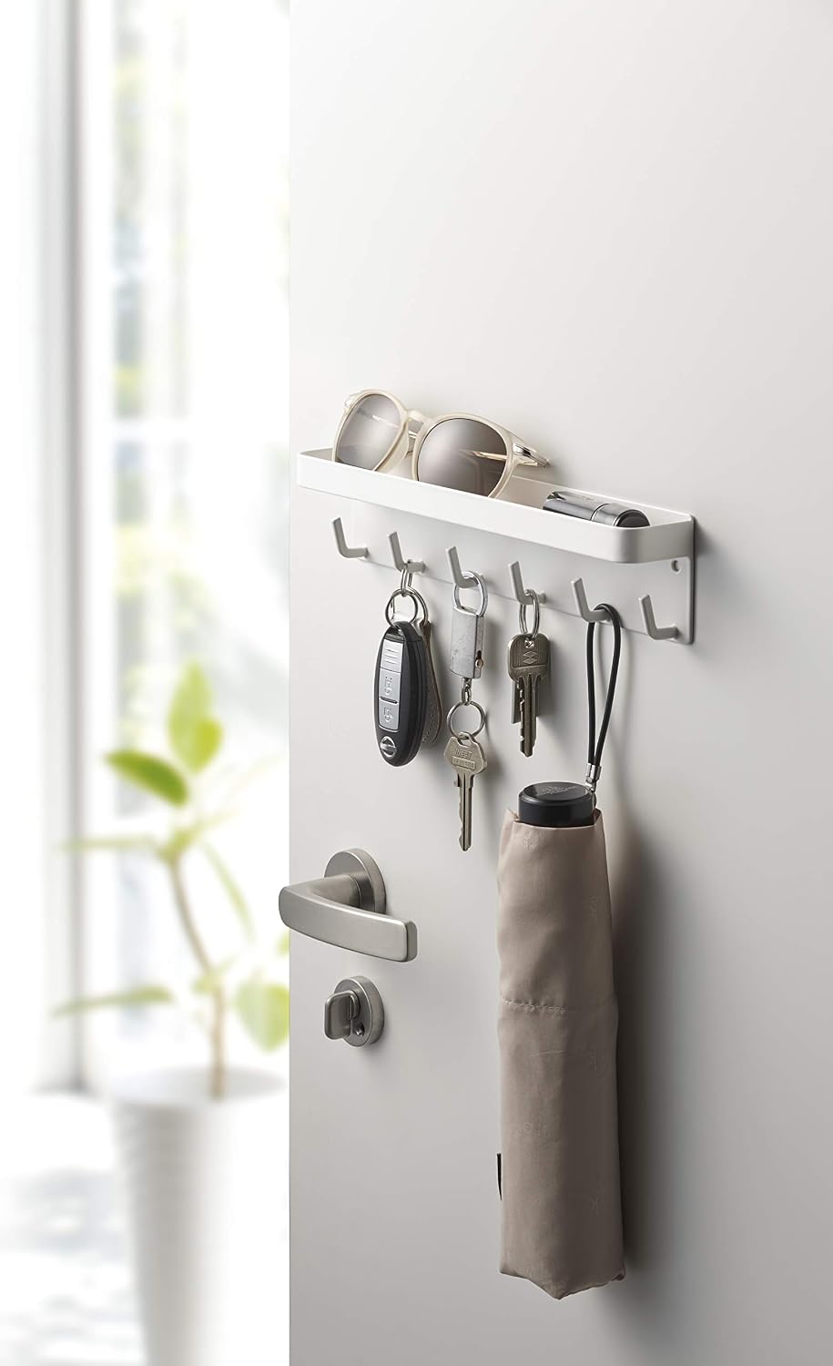 Yamazaki Smart Magnetic Key Hook with Tray WH, 2754, White - Image 5