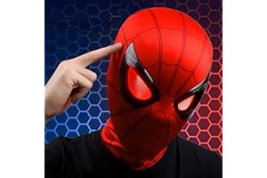 GENERIC Spider Mask for Man, Mask with Moving Light Up Eyes,Halloween Prop Cosplay Costumes Parties Mask Hero Mask for Kids Boys Girls Man Halloween