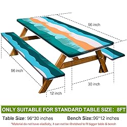Picnic Table Cover with Bench Covers Camping