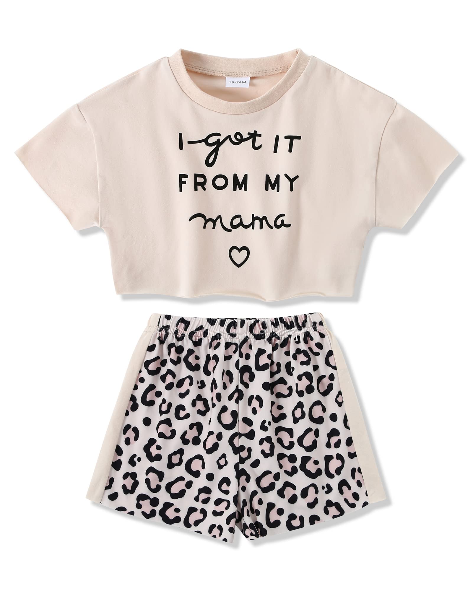 Photo 1 of YALLET Toddler Girl Clothes 2T 3T 4T 5T Girls Outfits, Short Sleeve Print Top+Pant 12 18 24 Months Baby Summer Clothing 1-5T