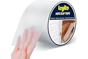 Leyibo Anti Slip Tape Clear Waterproof Outdoor/Indoor, 4" x 42Ft Non Slip Traction Grip Tape for Bathtubs, Boats, Stairs, Pools, Transparent, Soft, Comfortable for Bare Feet (4" X 42')