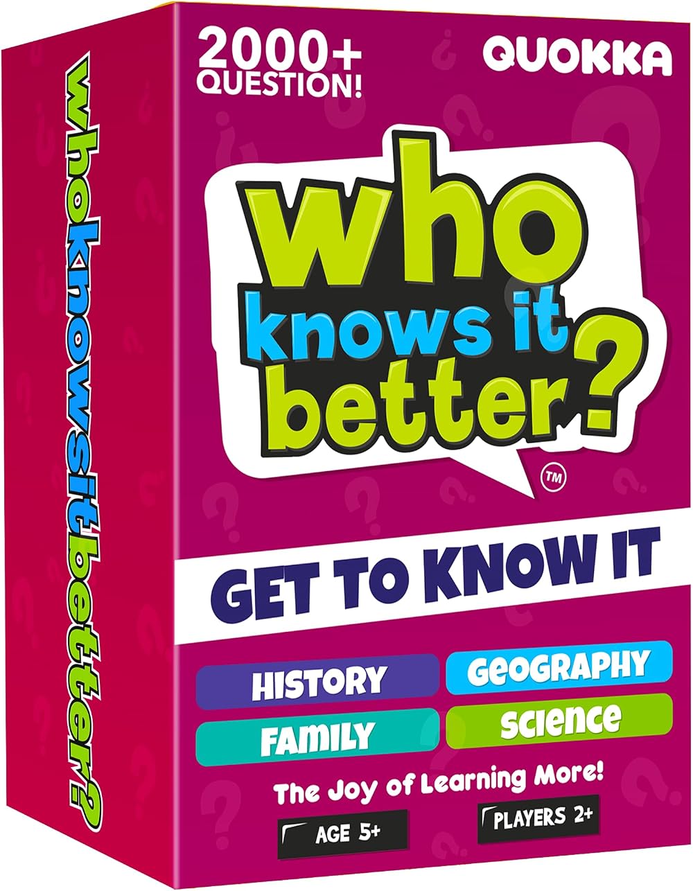 QUOKKA Card Games For Kids 4 SET Who Knows Me Better History Geography Science