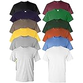 Gildan Men's Heavy Cotton Tee (Pack of 12), Assorted Mixed Colors, Medium