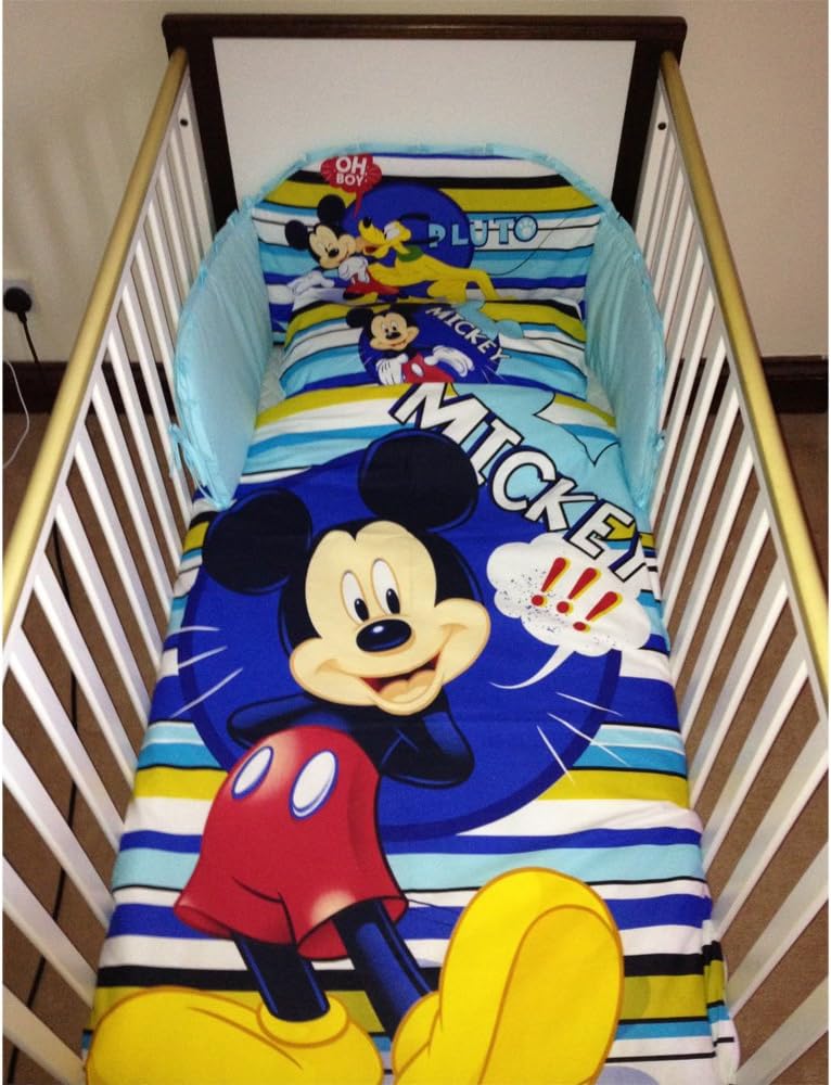 mickey mouse cot bed duvet set