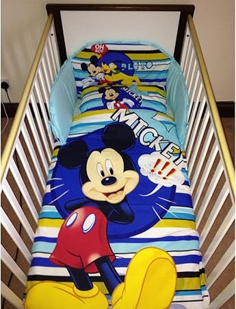mickey mouse cot bed duvet set
