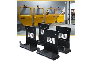 LUMENIX Heavy Duty Door Storage Hangers Bracket, Wall-Mounted Systems Kits Doors Holder Racks Compatible with 1956-2025 Jeep Wrangler CJ YJ TJ JK JKU JL JLU LJ JT (4 PCS, U.S. America Flag Pattern)