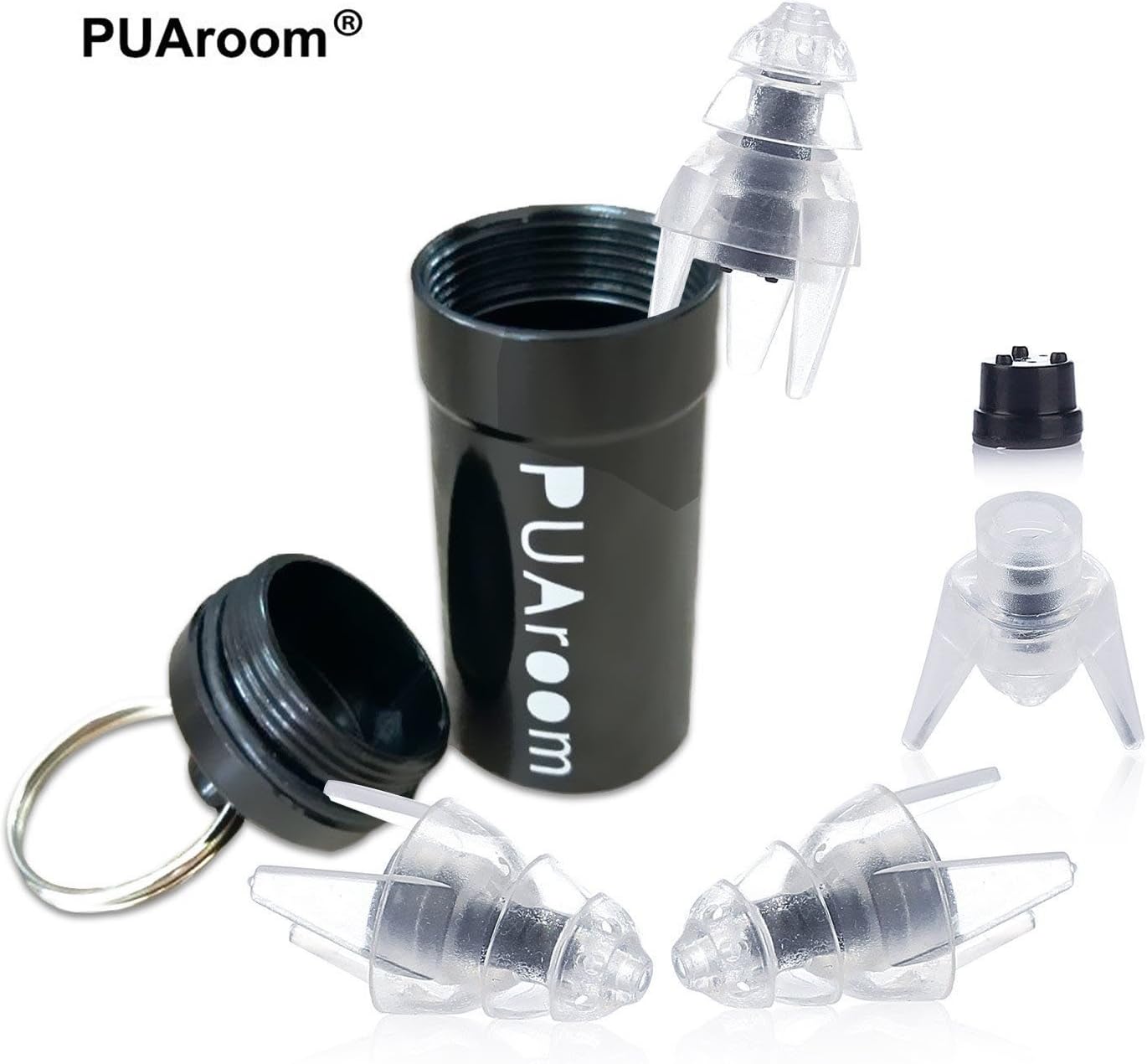PUAroom SleepingPro Soft Ear Plugs, 2 Pairs Silicone Noise Cancelling