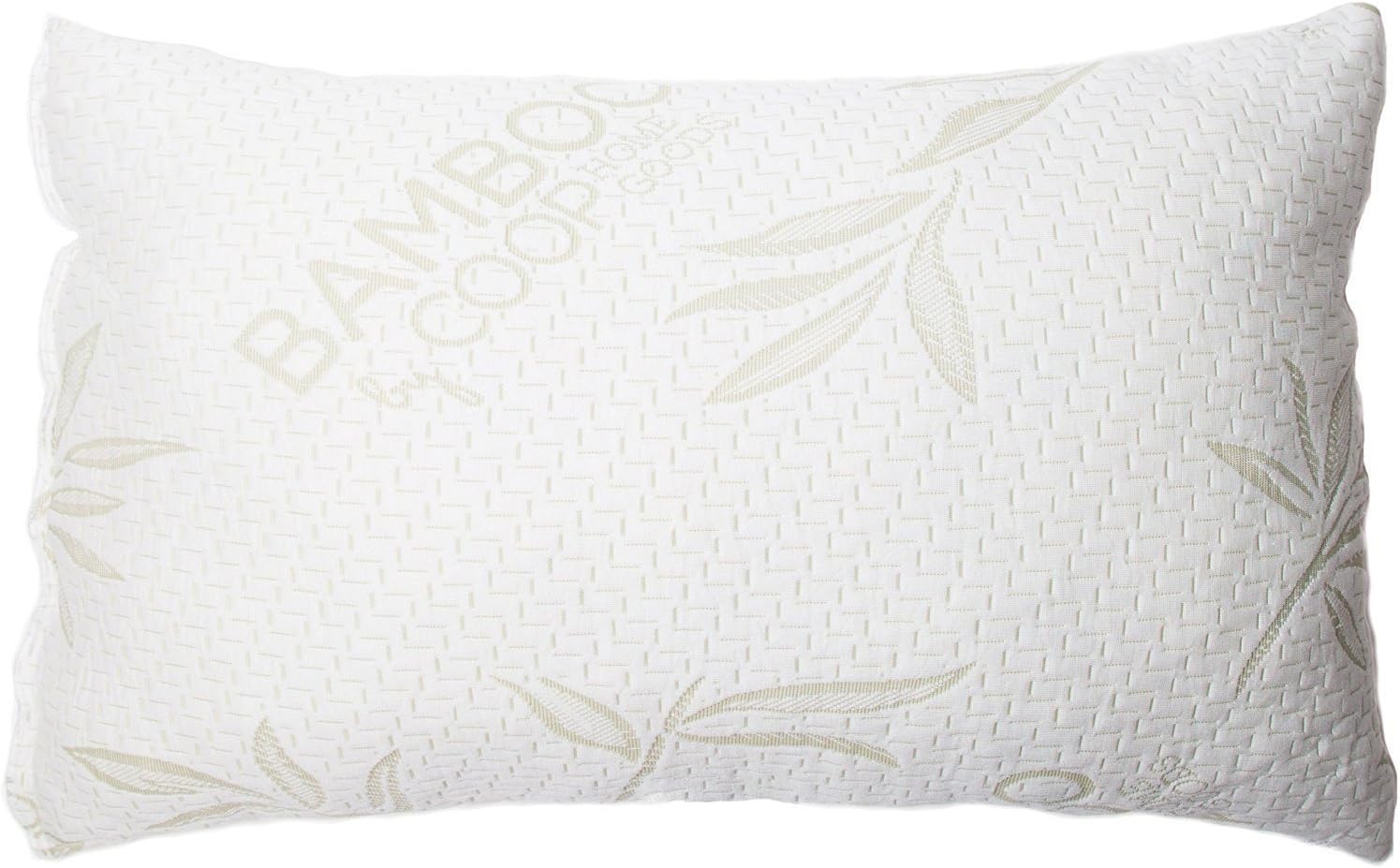Coop Home Goods - Shredded Memory Foam Pillow with Non-Removable Cover Made from Bamboo Derived Rayon and Polyester Cooling Blend - Made 100% in USA (Queen)