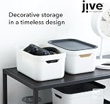 Rotho Jive Dekobox Set of 3 5l Lidded Storage Boxes White/Anthracite view 2