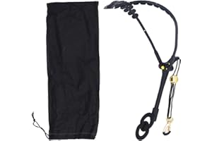 LIEBEWH Saxophone Shoulder Harness Adjustable Sax Double Shoulder Neck Strap with Metal Snap Hook for Electric Windpipe