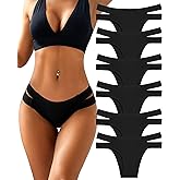 Knowyou Seamless Underwear for Women Sexy Bikini Panties No Show High Cut Hipster Cute Cheeky Panty for Ladies 6 Pack