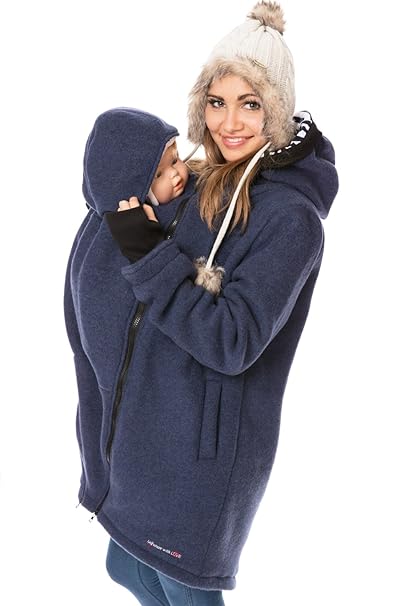 GoFuture Damen Tragejacke für Mama und Baby 4in1 Känguru Merinowolle Shelter ALLNATURA GF2405