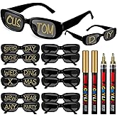Flutesan Personalized Rectangle Sunglasses with Marker Pens for Adult DIY Custom Birthday Wedding