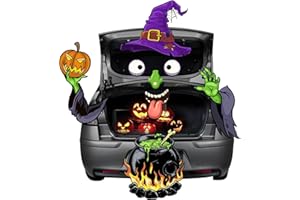 ANNIDO Halloween Trunk or Treat Car Decorations Kit - Large Halloween Witch Trunk or Treat for SUV, Halloween Car Decorations Outdoor Arch Entrance Garage Decorations, Witch Trunk or Treat