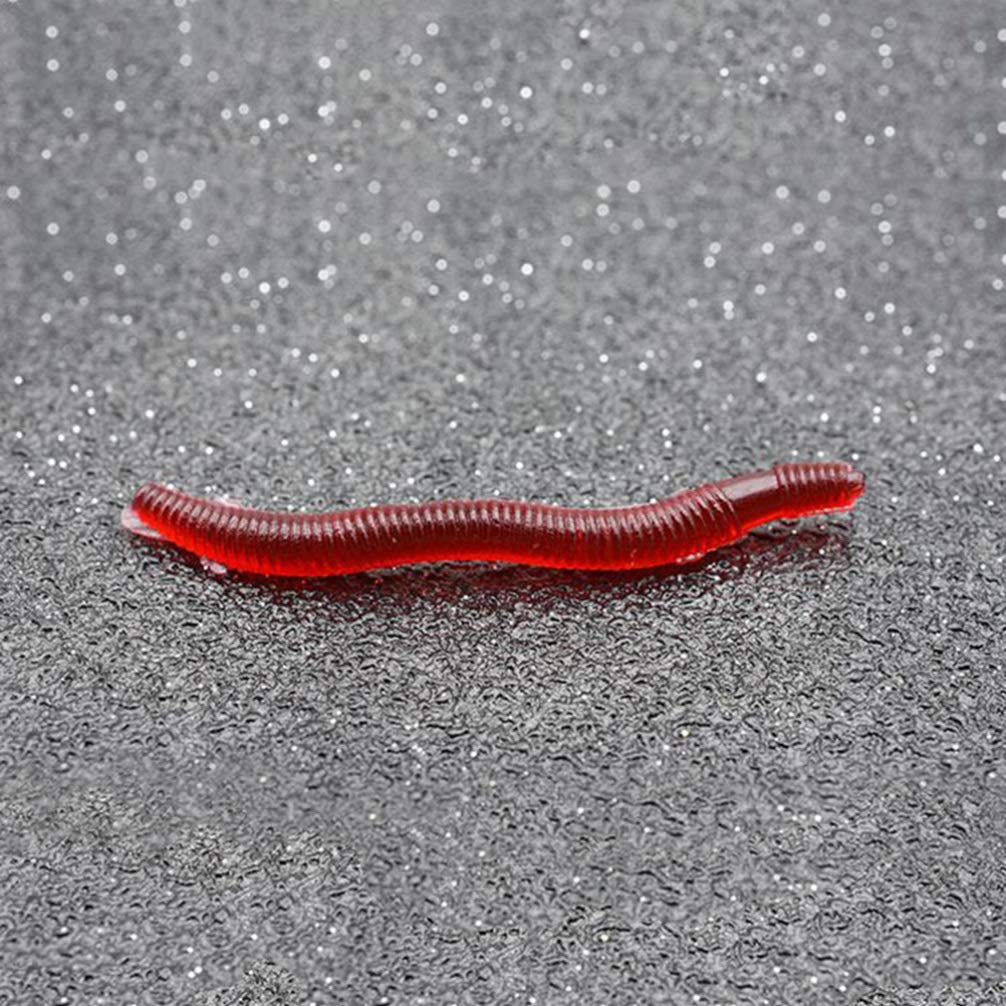 MAGICLULU Swimbait 50 Pcs rubber worms for fishing carp bait artificial Fishing Plastic worm s for bass fake s lure bass lures crucian carp