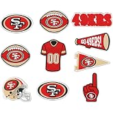 FOCO Unisex NFL Team Logo Officially Licensed 10-Pack Charms for Clogs Shoes Bracelet