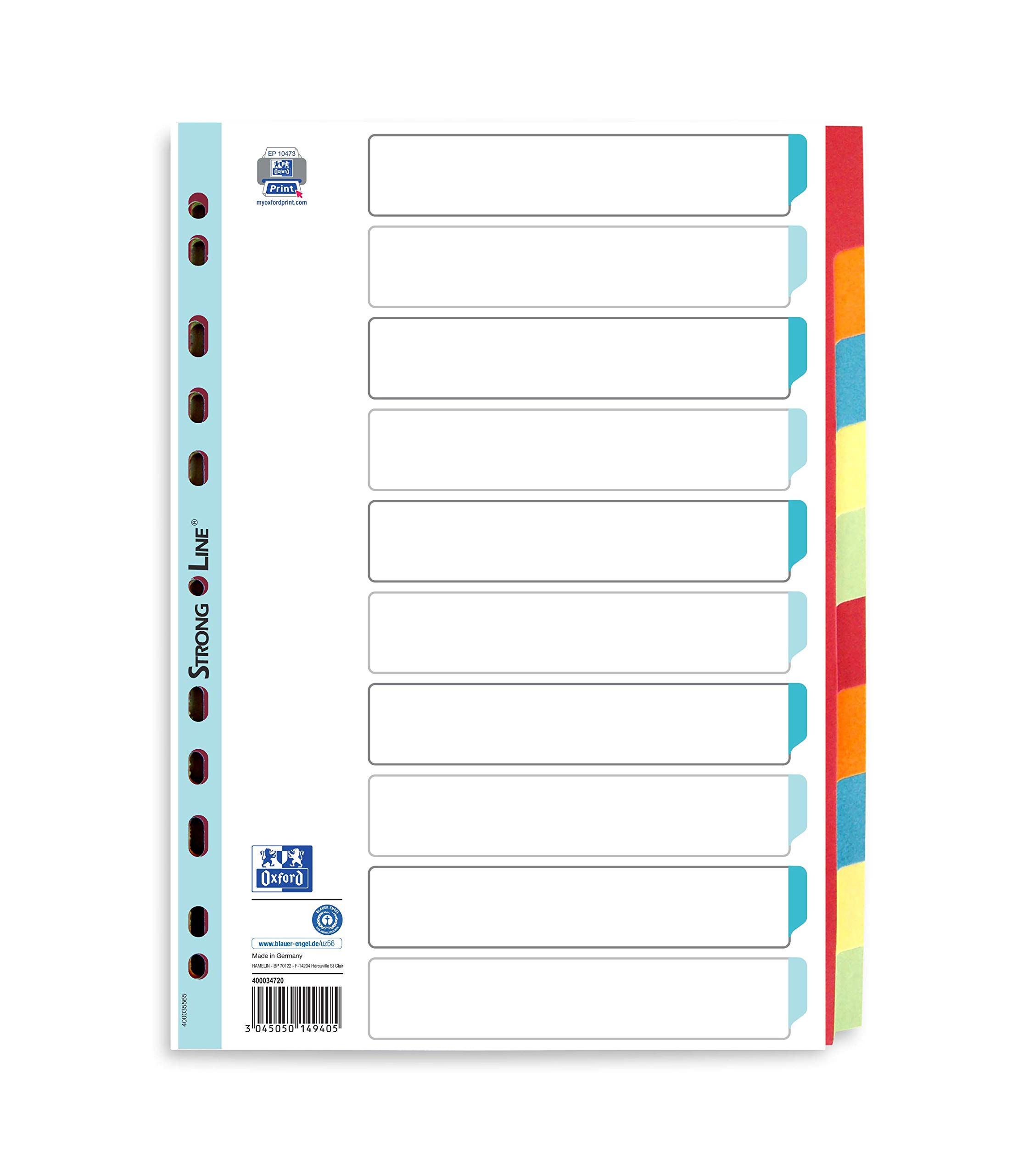 Elba Cardboard Register, Strong-line. Blank, 10 Sheets 25 Register