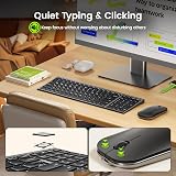 Seenda WGJP-031B Wireless Keyboard Mouse Set Ultra-Thin Aluminum Black Space view 4