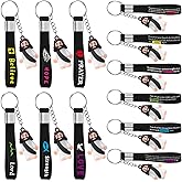 Bememo 12 Pcs Christian Mini Jesus Keychain Silicone Bible Verse Keychain Little Jesus's Figurines Religious Gift for Adult