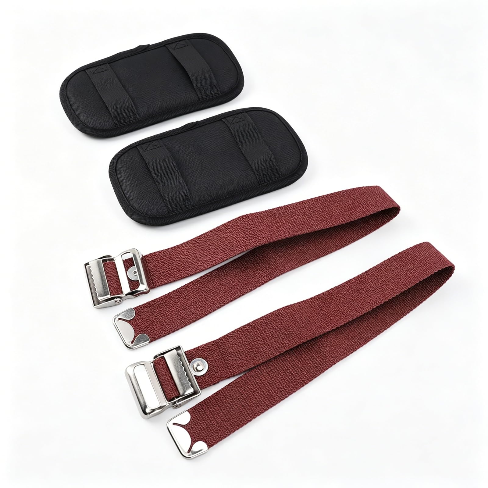 Adjustable Drywall Stilt Straps and Pads Set, Universal Replacement Leg Straps with Soft Padded Cushions, for Home Decoration, Painting, 2 Pieces