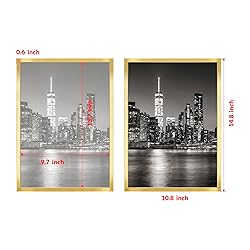 Annecy 10x14 Picture Frame Gold（2 Pack）, 10 x