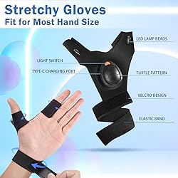 LED Flashlight Gloves with Waterproof Lights