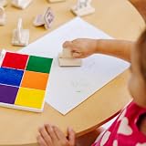 Melissa & Doug Rainbow Stamp Pad Arts and Crafts Set 6 Color Inkpad 3+ Gift view 2